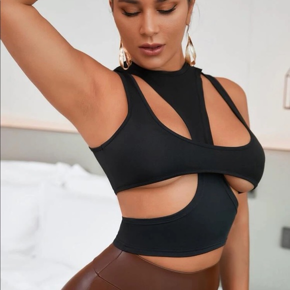 🖤 New Black cut out Tank top - Picture 3 of 4